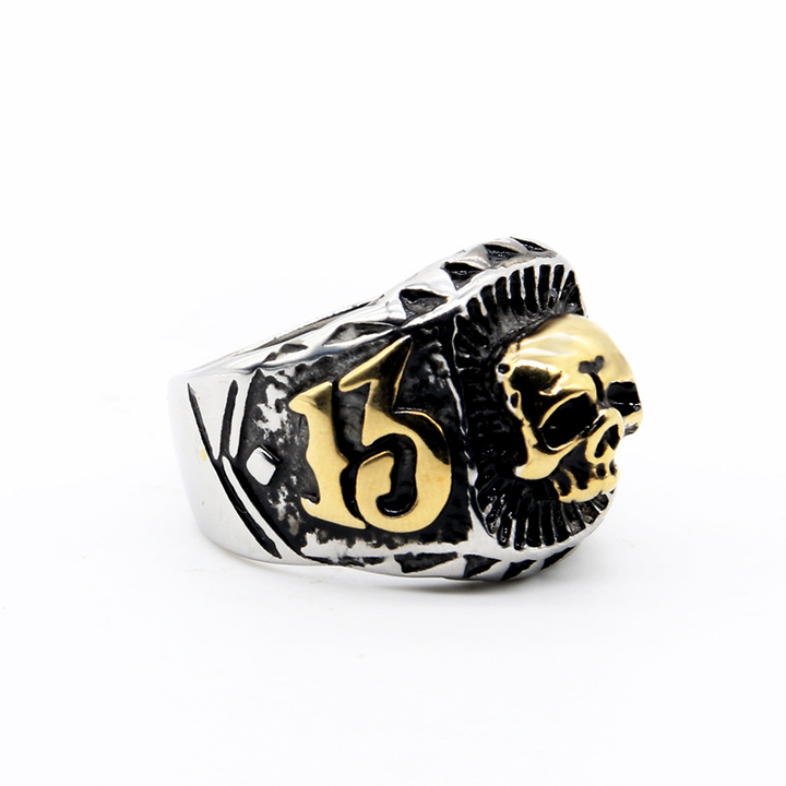 Punk Skull Symbol Biker Statement Ring