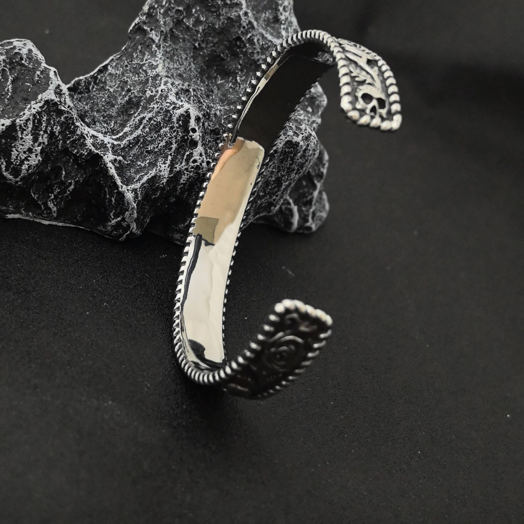 Skull Rose Gothic Retro Punk Open Bracelet