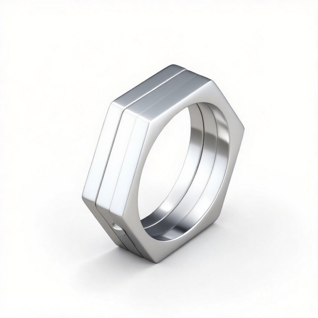 Retro Hexagonal Folding Stainless Steel Men&