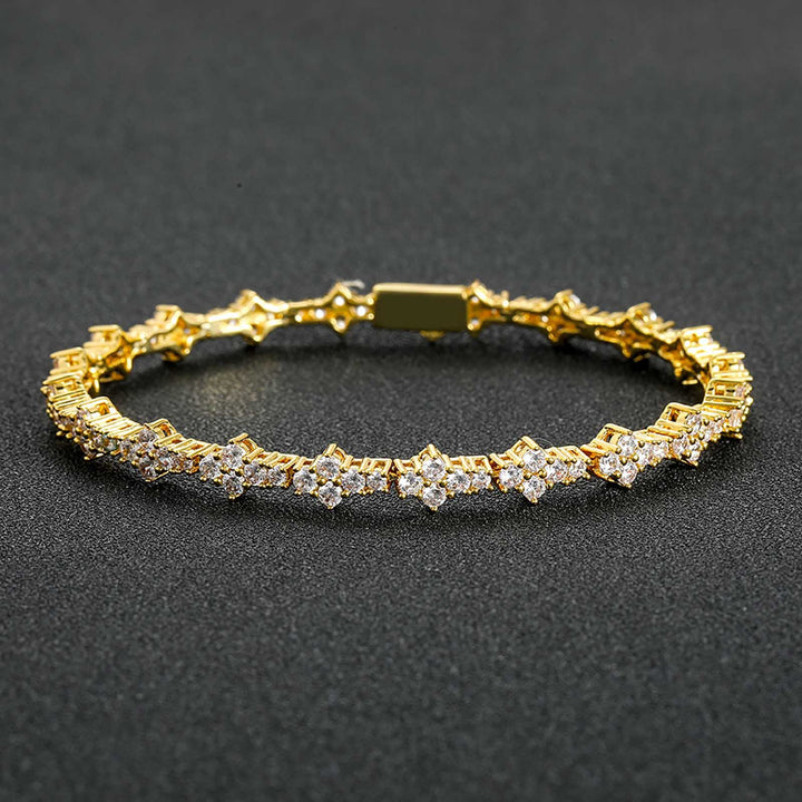 Plum Blossom Tennis Bracelet Necklace