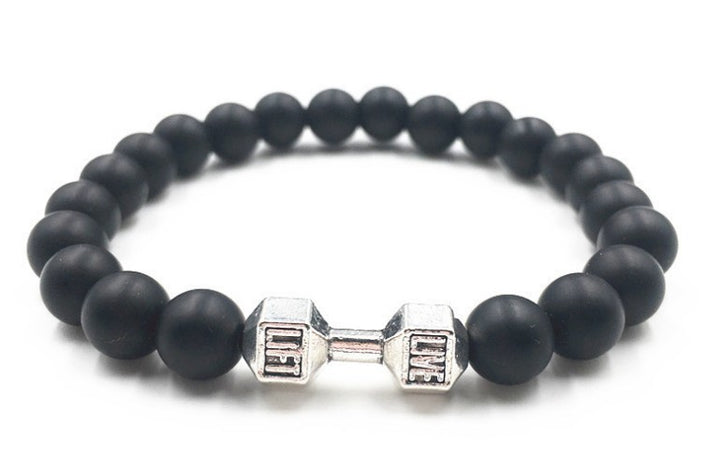 Volcanic stone dumbbell bracelet