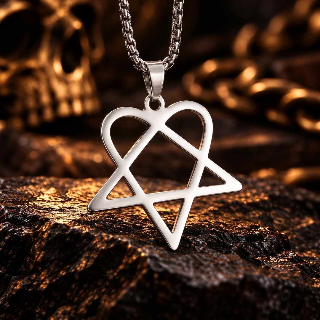 Unique openwork heart pendant necklace