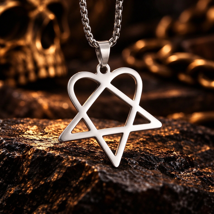 Unique openwork heart pendant necklace
