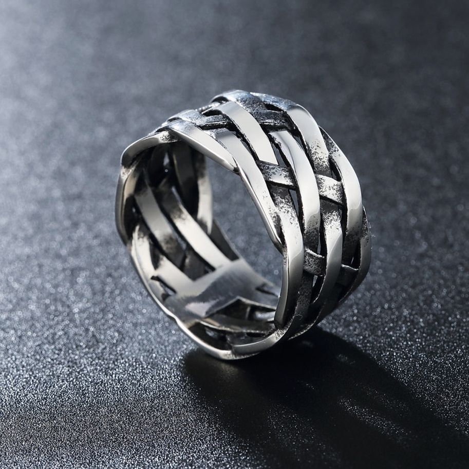 Vintage Braided Silver Ring