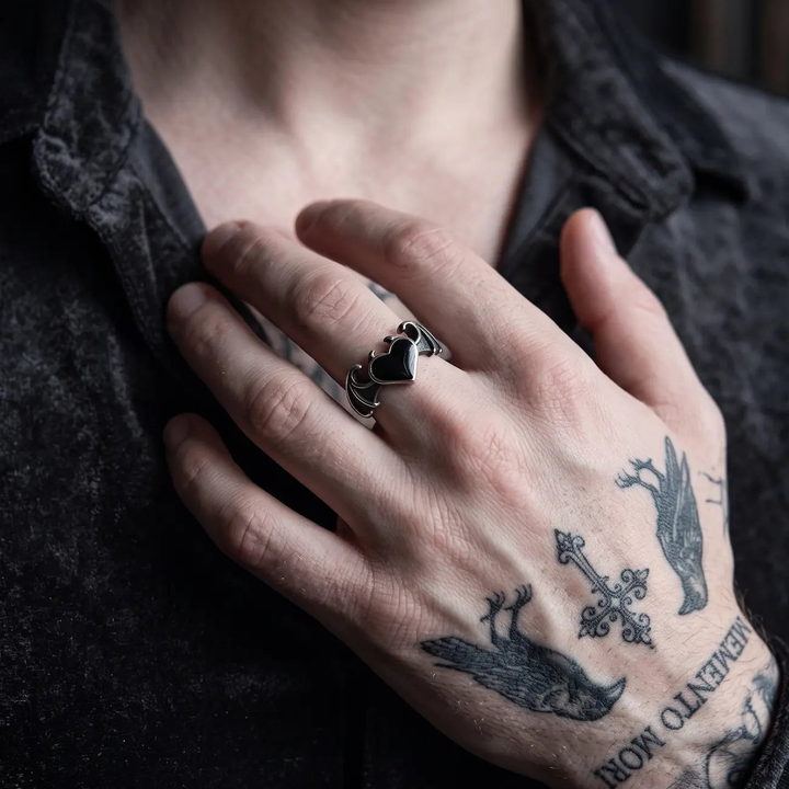 Devil Wing Heart Shape Ring