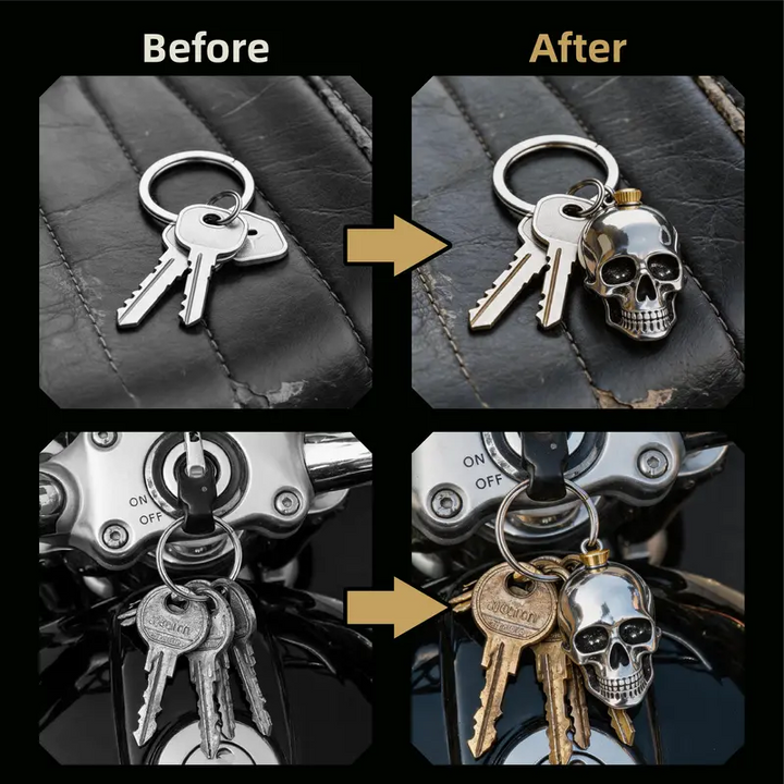Skull Keychain Gothic Style Key Ring Accessory