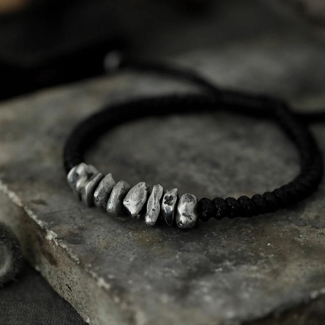 Silver Nugget Paracord Bracelet
