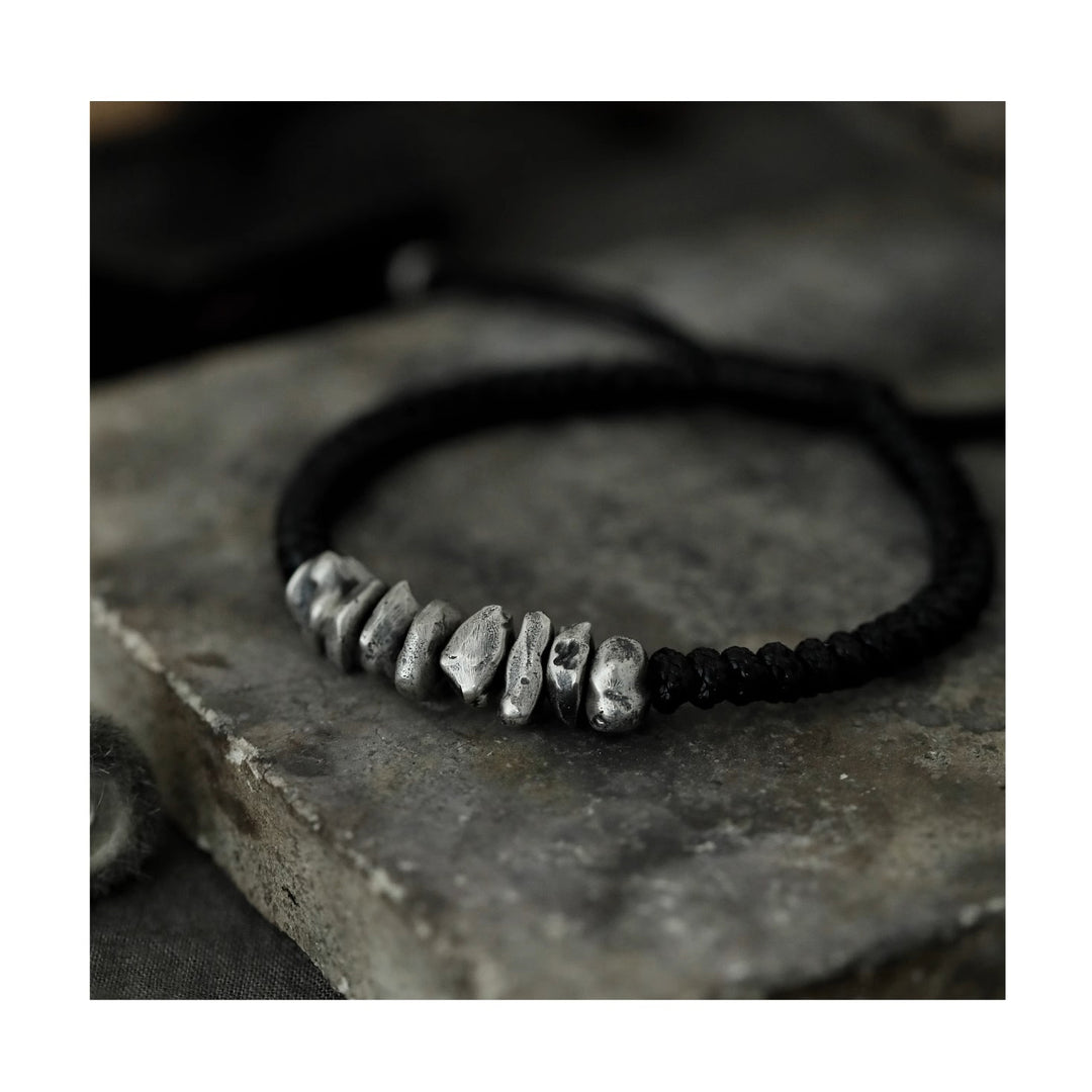 Silver Nugget Paracord Bracelet