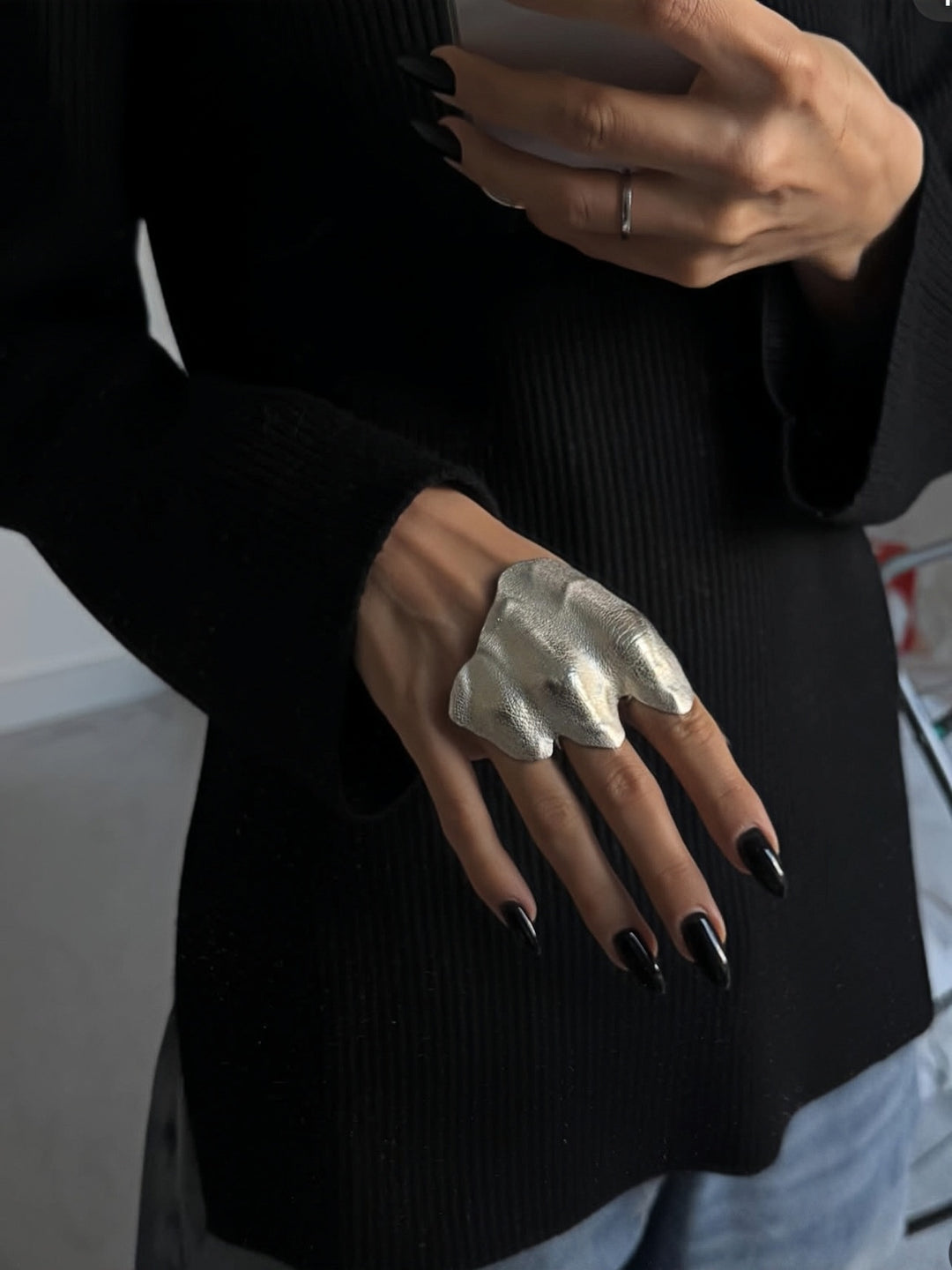 Irregular Pleated Ring
