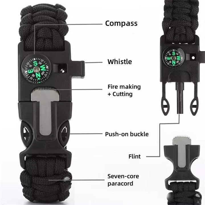 Multifunctional paracord bracelet
