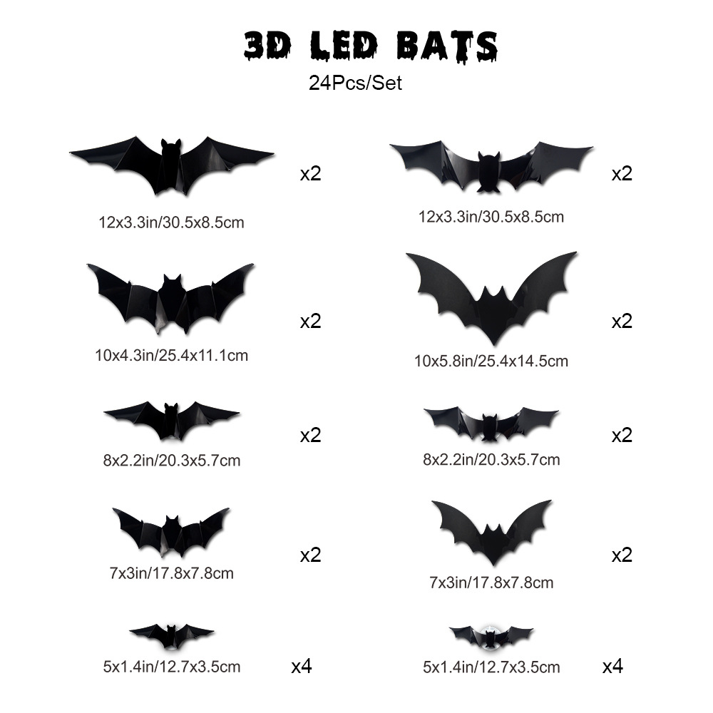 Spooky 3D Wall Stickers For Halloween Party Decor