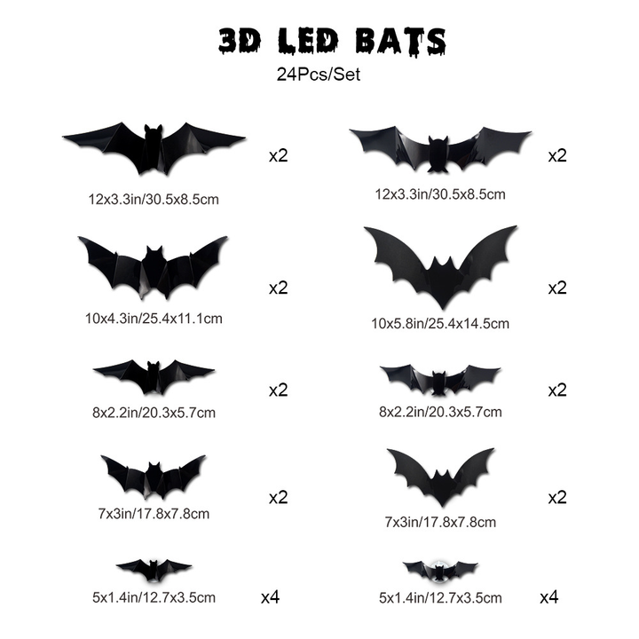 Spooky 3D Wall Stickers For Halloween Party Decor