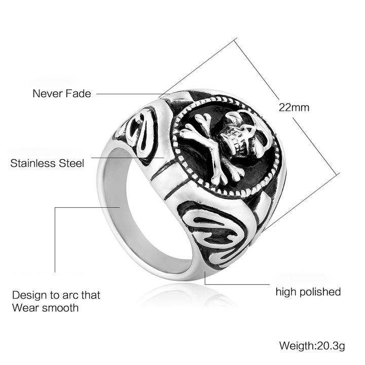 Vintage skull and crossbones ring