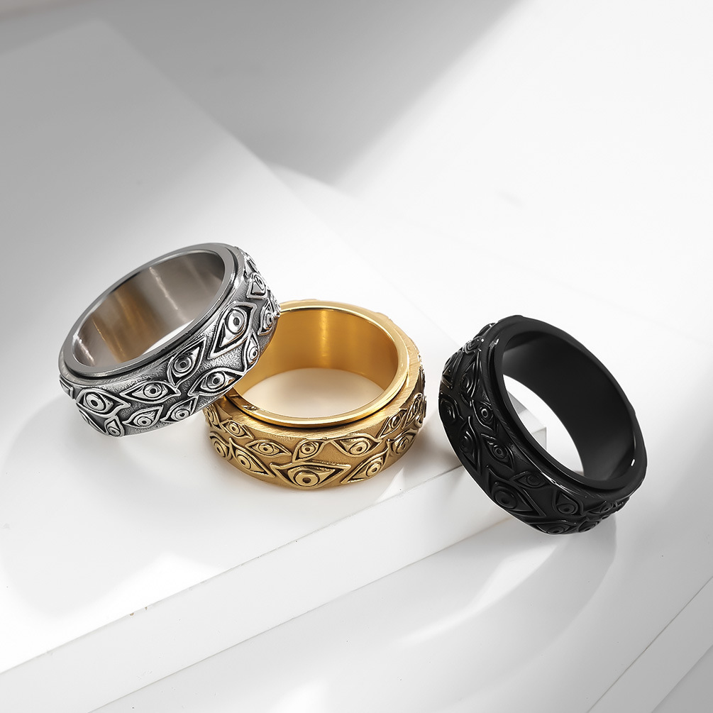 Occult All Seeing Eye Fidget Spinner Ring