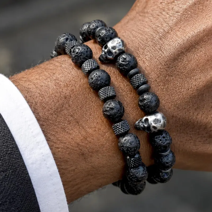 Gothic Skull Beaded Bracelet
