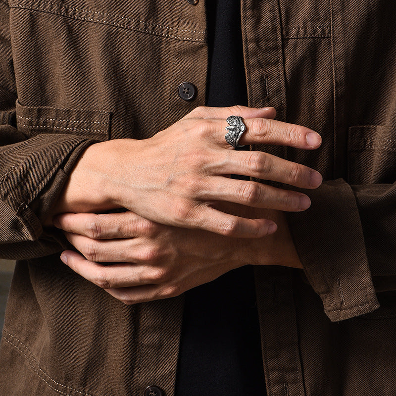 925 silver eagle ring