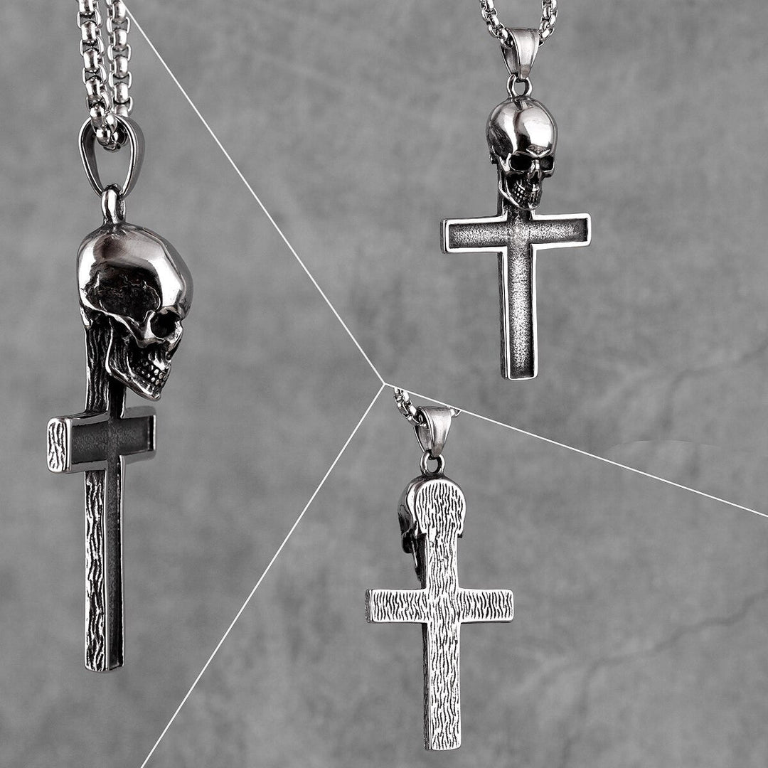 Skull Cross Pendant Necklace