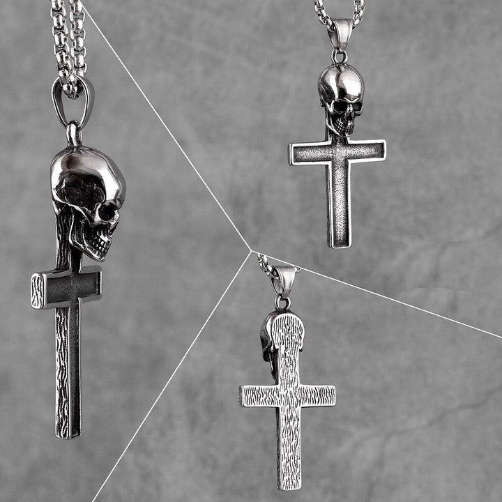 Skull Cross Pendant Necklace