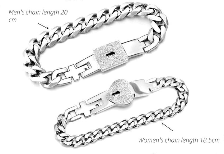 Lock &amp; Key Couple Bracelet