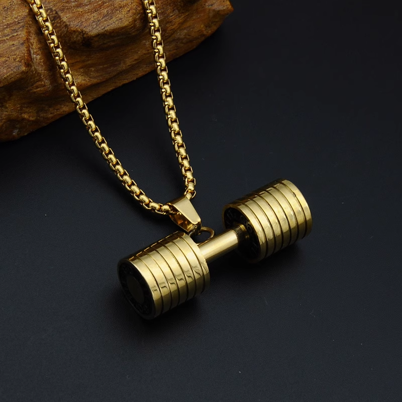 Dumbbell Pendant Necklace