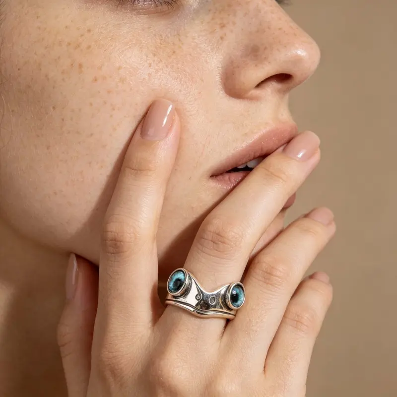 Demon Eye Open Adjustable Statement Ring