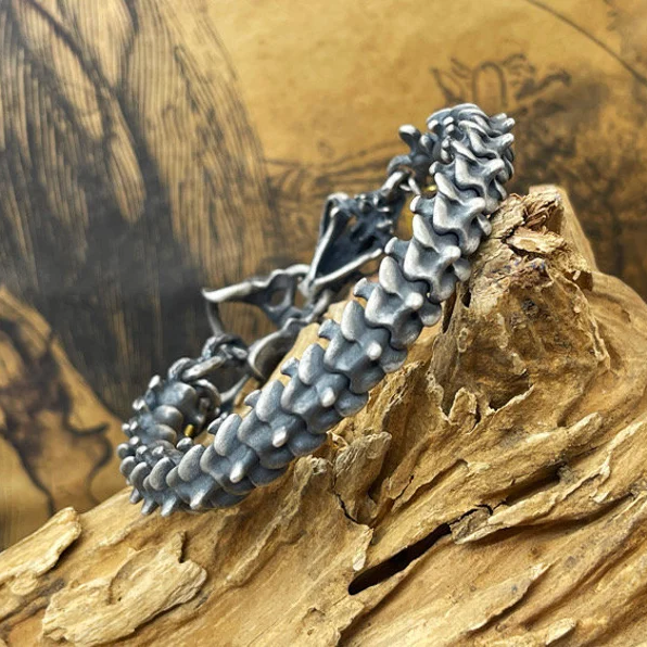 Handmade Tiger Bone Bracelet - 24K Gold Edge