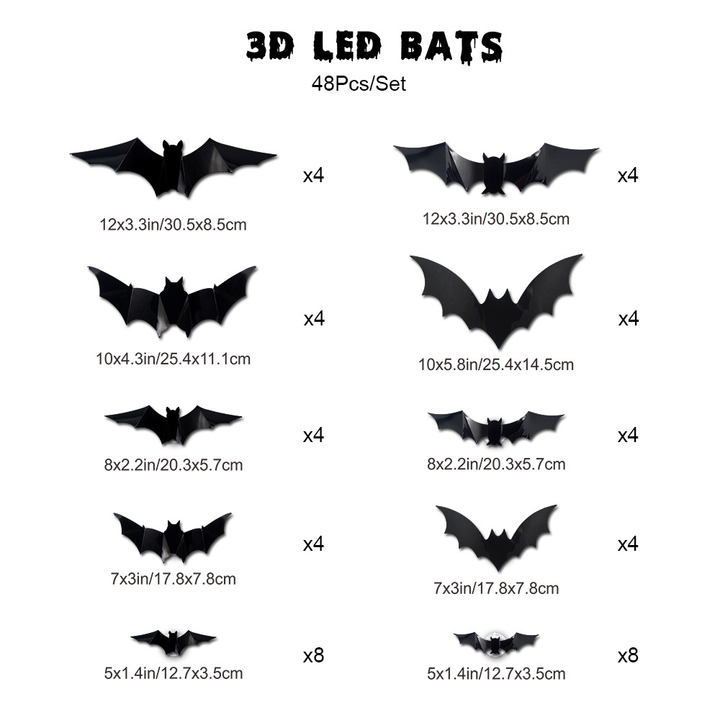 Spooky 3D Wall Stickers For Halloween Party Decor