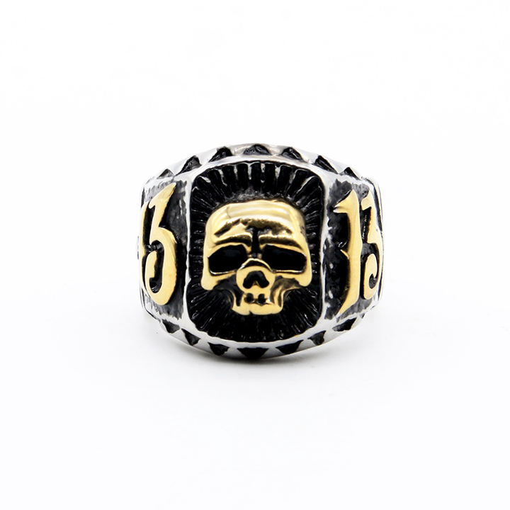Punk Skull Symbol Biker Statement Ring