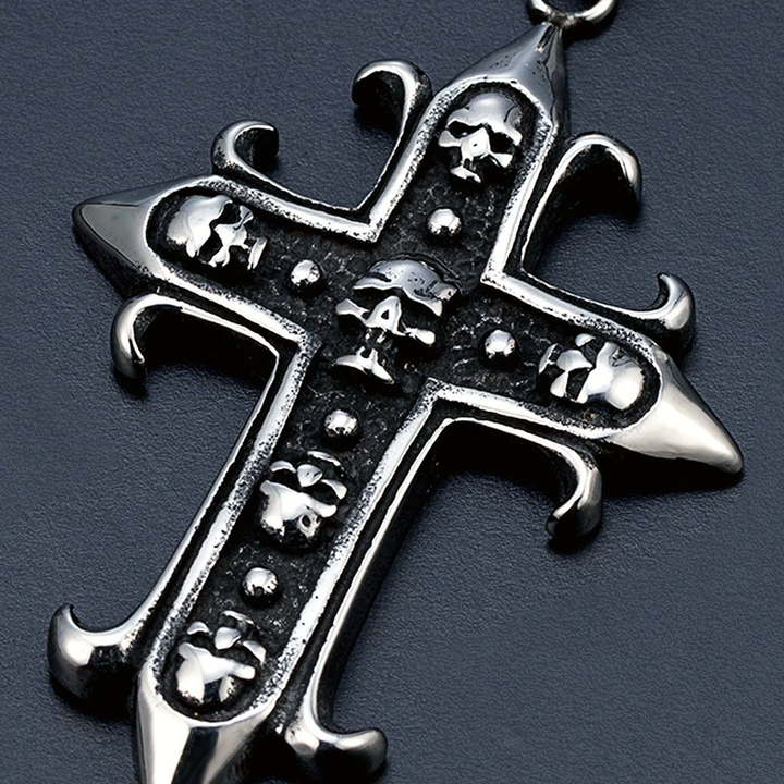 Skull Cross Gothic Necklace