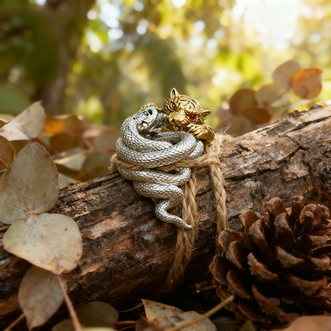 The battle between snake and tiger