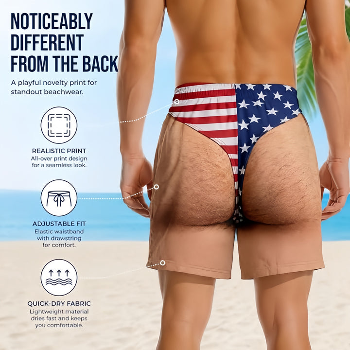 Fun Patriotic Print Shorts