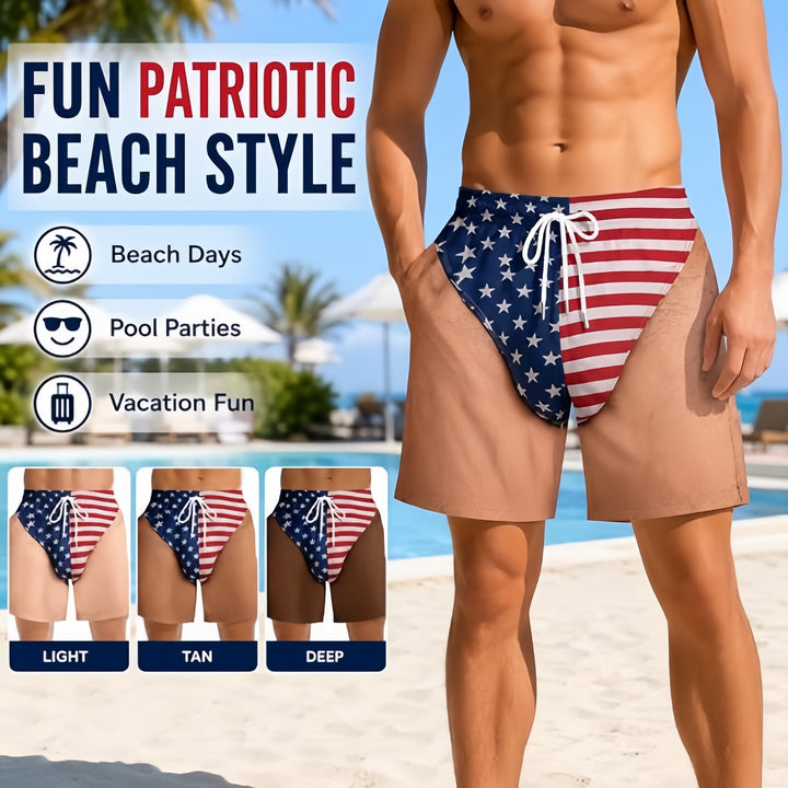 Fun Patriotic Print Shorts