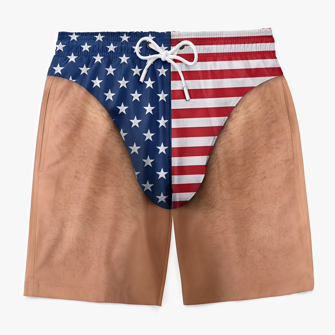 Fun Patriotic Print Shorts