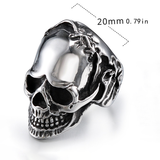 Vintage Skull Gothic Statement Ring