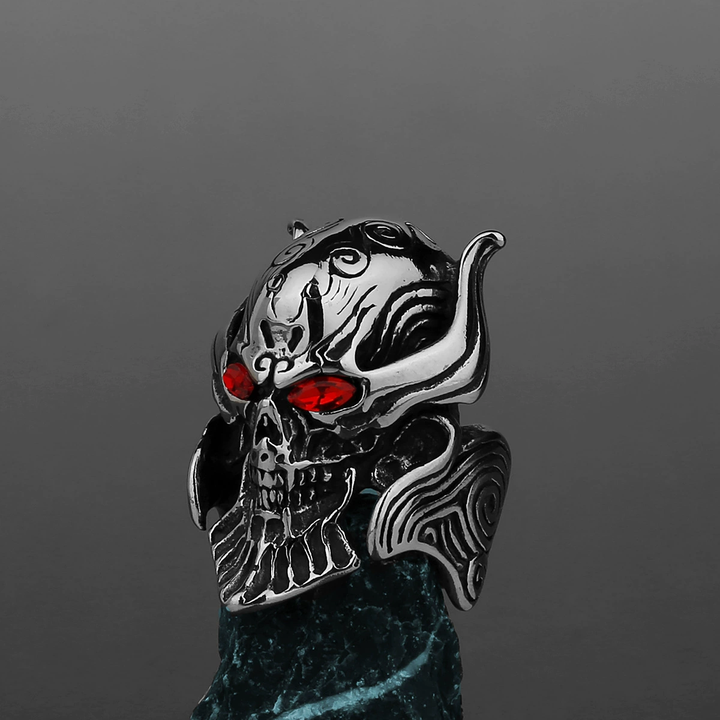 Horned Tribal Skull Goth Band