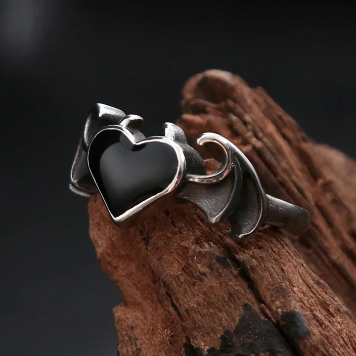Devil Wing Heart Shape Ring