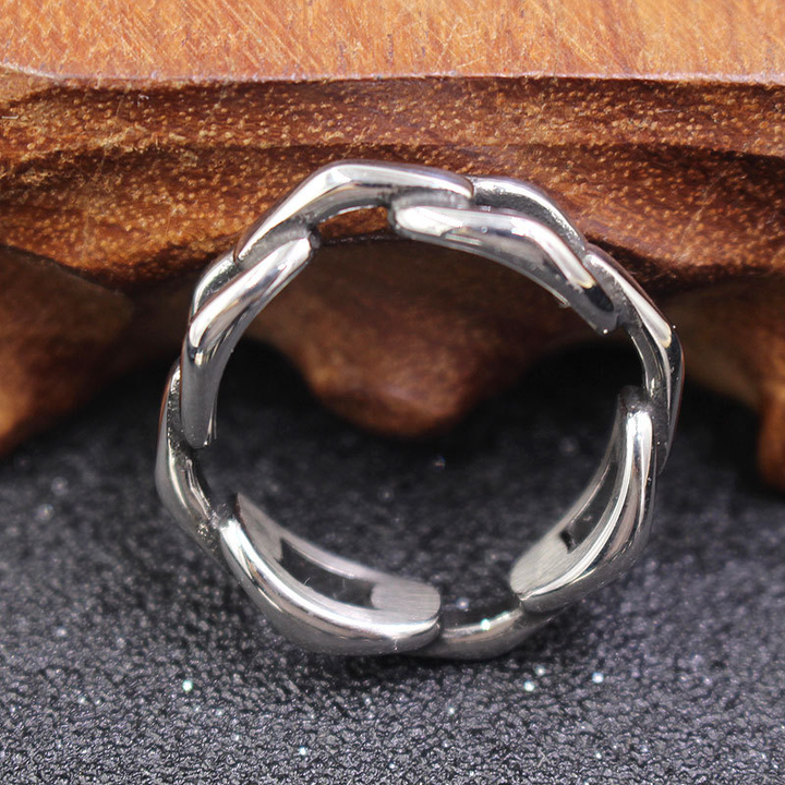Vintage Chain Link Minimalist Band Ring