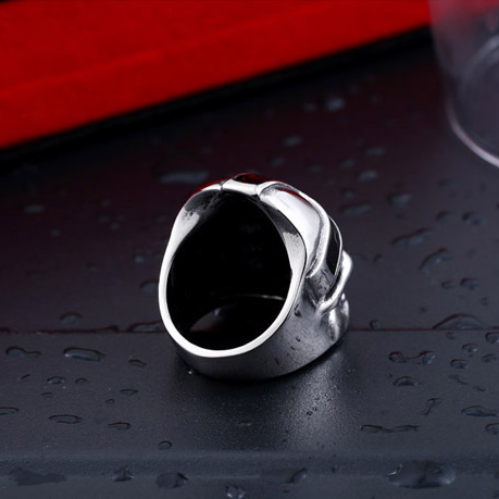 Knight Helmet Cross Skull Ring