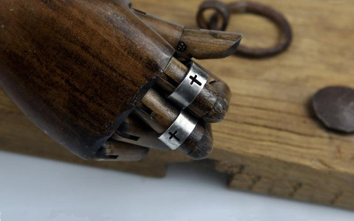 Classic Cross 925 Sterling Viking Ring