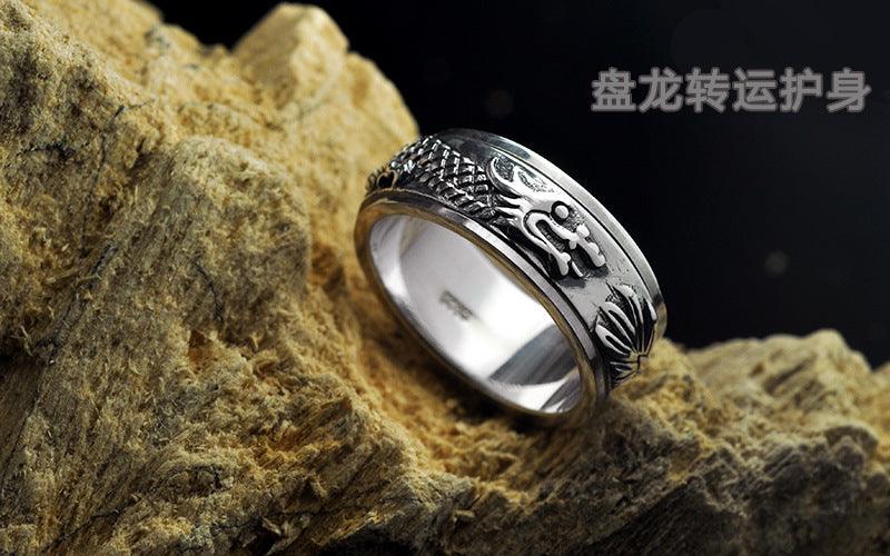 Silver Dragon Rotating Ring