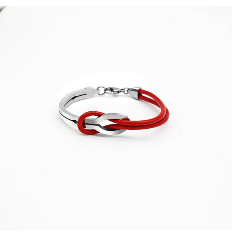 Personalized 925 silver leather cord bracelet