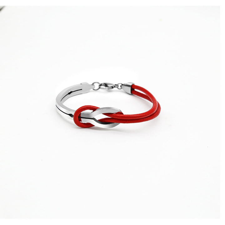Personalized 925 silver leather cord bracelet