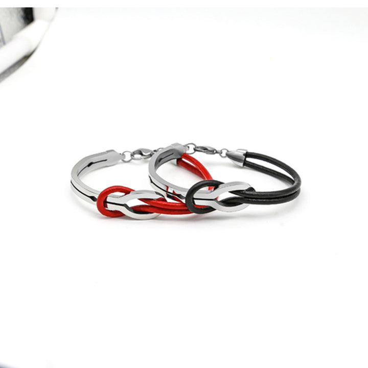 Personalized 925 silver leather cord bracelet