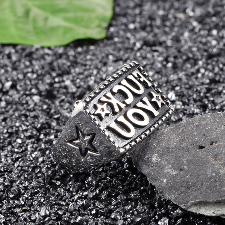Personalized letter ring