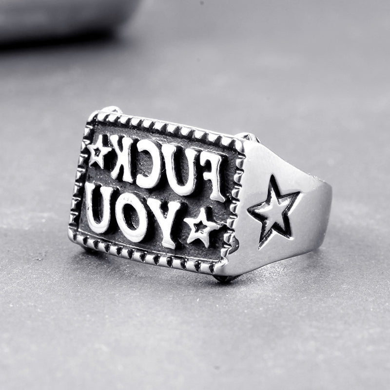 Personalized letter ring