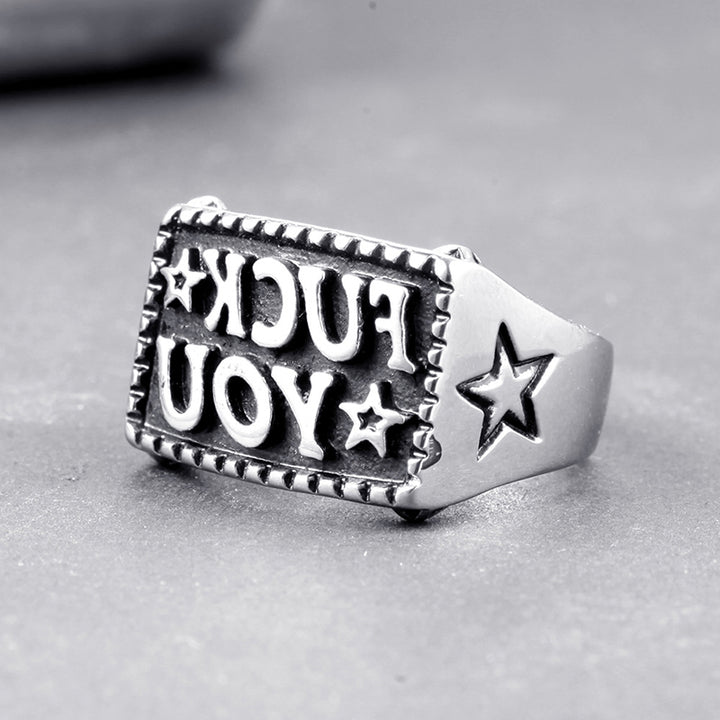 Personalized letter ring