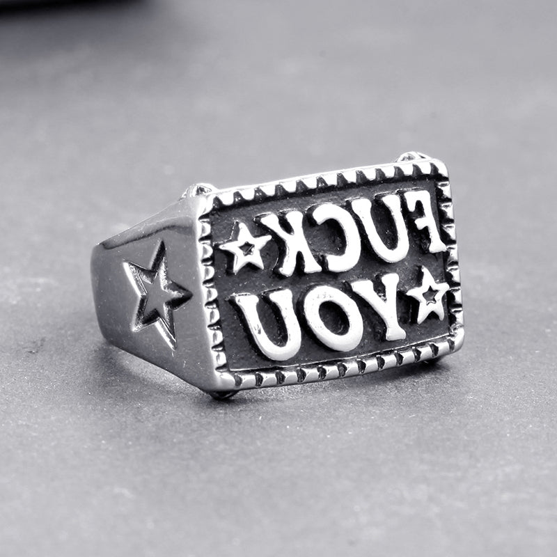Personalized letter ring