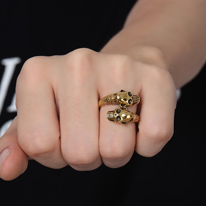 Double Skull Ring
