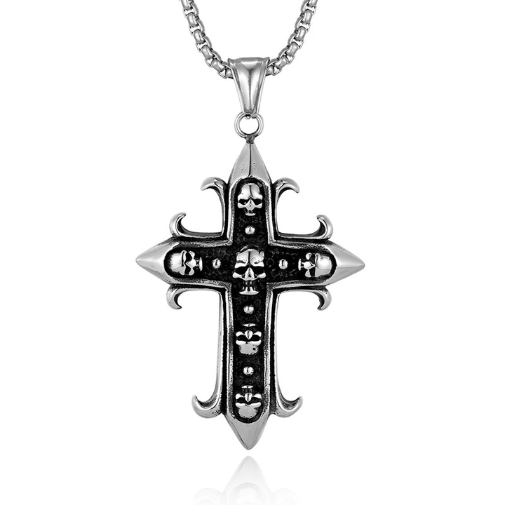 Skull Cross Gothic Necklace