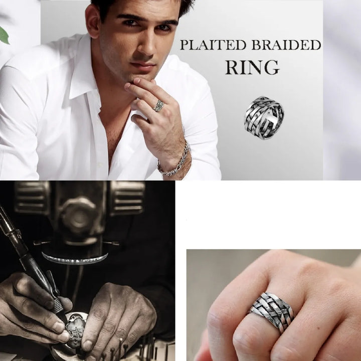 Vintage Braided Silver Ring